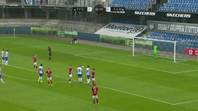 DEN D1 Esbjerg Vs Fremad Amager Mads Aaquist Goal in 33 min, Score 2:1