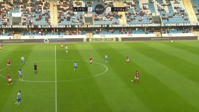 DEN D1 Esbjerg Vs Fremad Amager Henrik Meister Goal in 61 min, Score 2:2