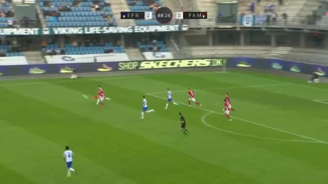 DEN D1 Esbjerg Vs Fremad Amager Henrik Meister Goal in 89 min, Score 2:3