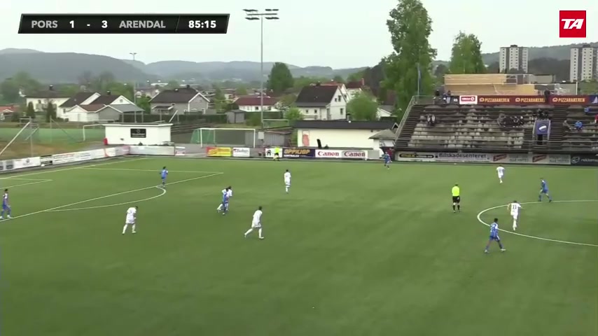 NORC Pors Grenland Vs FK Arendal Shala G. Goal in 87 min, Score 2:3