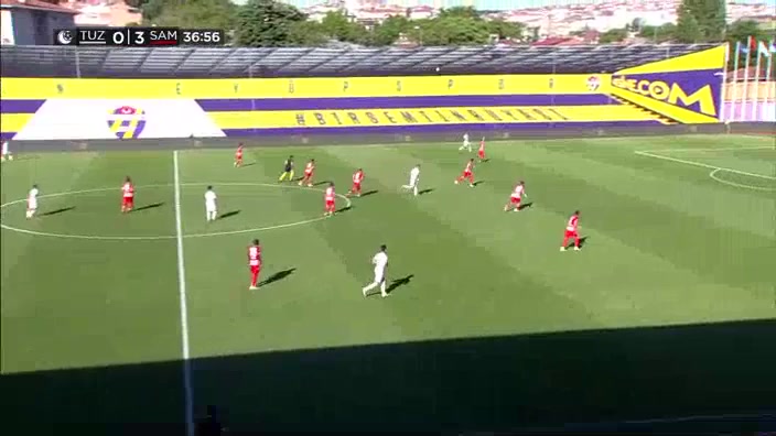 TUR D2 Tuzlaspor Vs Samsunspor Ahmet Yazar Goal in 37 min, Score 1:3