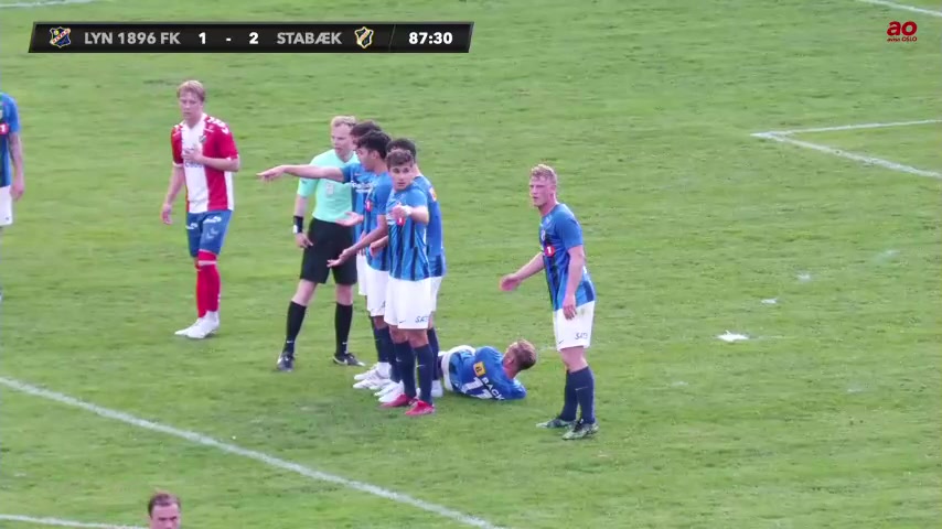 NORC Lyn Oslo Vs Stabaek Kasper Pedersen Goal in 89 min, Score 2:2