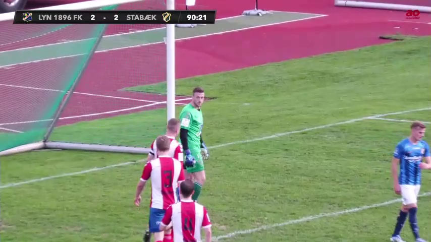 NORC Lyn Oslo Vs Stabaek  Goal in 92 min, Score 2:3