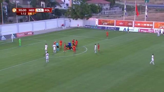 UEFA U17 Netherlands U17 Vs Poland U17  Goal in 93 min, Score 2:1