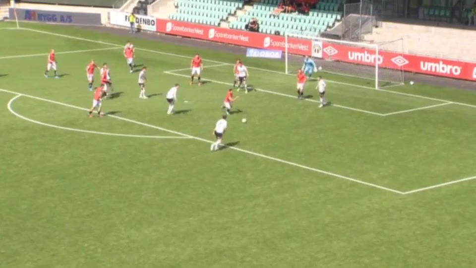 NOR AL Sogndal Vs Asane Fotball 19 ทำประตู Axel Kryger ประตู, ทำคะแนน 1:0