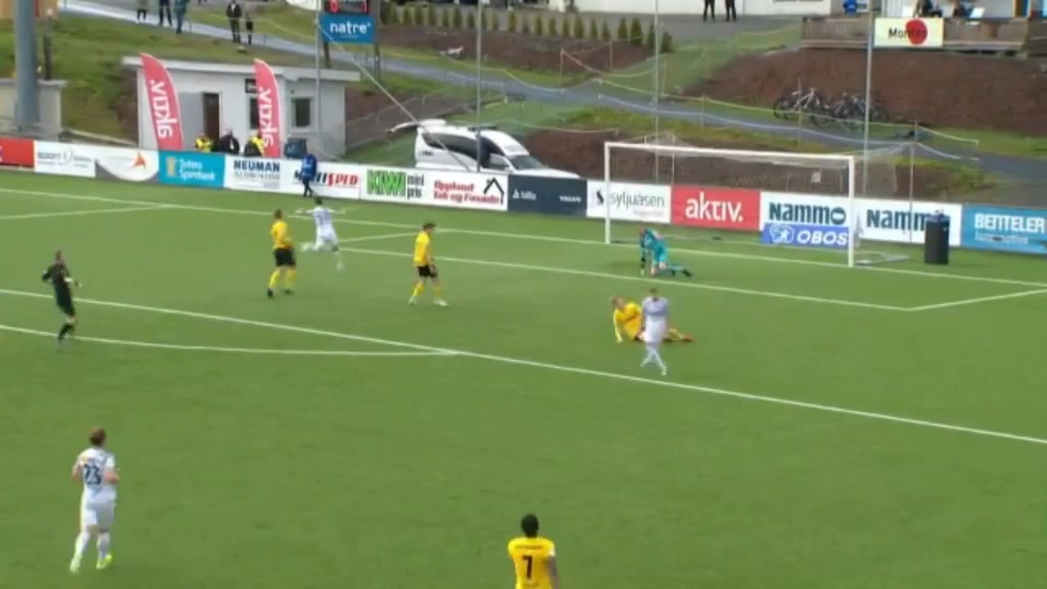 NOR AL Raufoss Vs Stabaek 82 ทำประตู Kornelius Hansen ประตู, ทำคะแนน 0:3