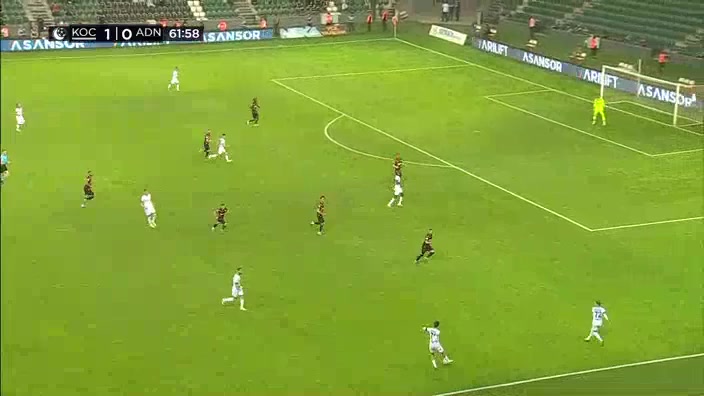 TUR D2 Kocaelispor Vs Adanaspor Yiğitali Bayrak Goal in 62 min, Score 2:0