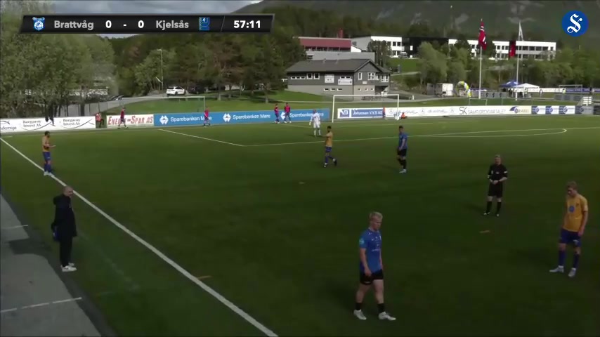 NOR D2 Brattvag Vs Kjelsas Ole Erik Midtskogen Goal in 59 min, Score 0:1