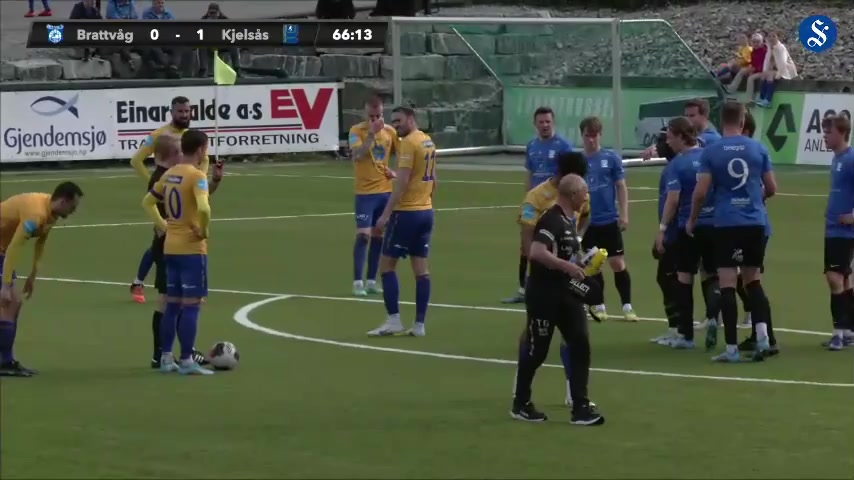 NOR D2 Brattvag Vs Kjelsas Niklas Rekdal Goal in 68 min, Score 1:1