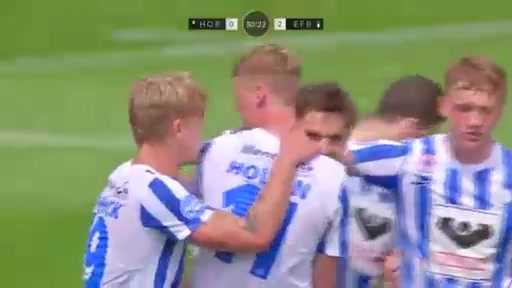 DEN D1 Hobro Vs Esbjerg Emil Holten Goal in 29 min, Score 0:2