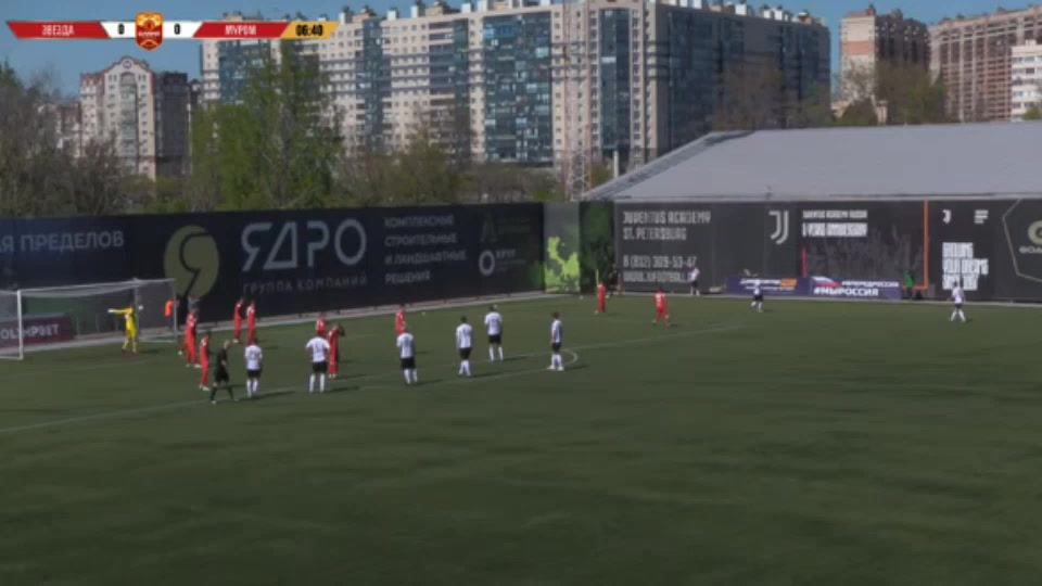 RUS D2 Zvezda Sint Petersburg Vs FC Murom Kireev Goal in 7 min, Score 1:1