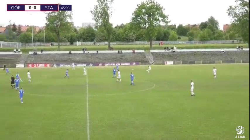 IV liga Gornik II Zabrze Vs Stal Brzeg Lubaski A. Goal in 45+ min, Score 1:0