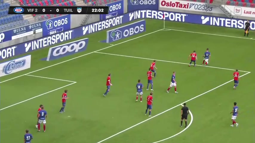 NOR D2 Valerenga B Vs Tromsdalen Henrik Udahl Goal in 22 min, Score 2:0