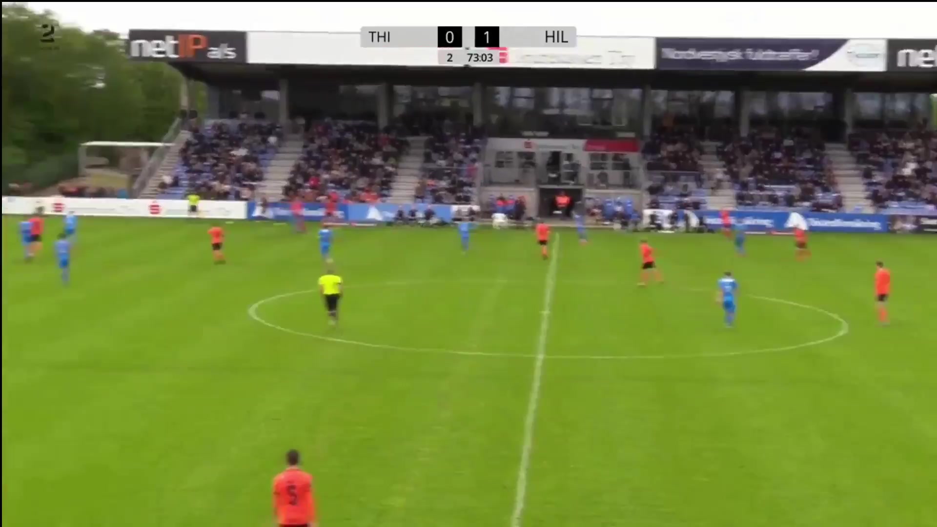 DEN D2 Thisted FC Vs Hillerod Fodbold Agger Goal in 75 min, Score 1:1