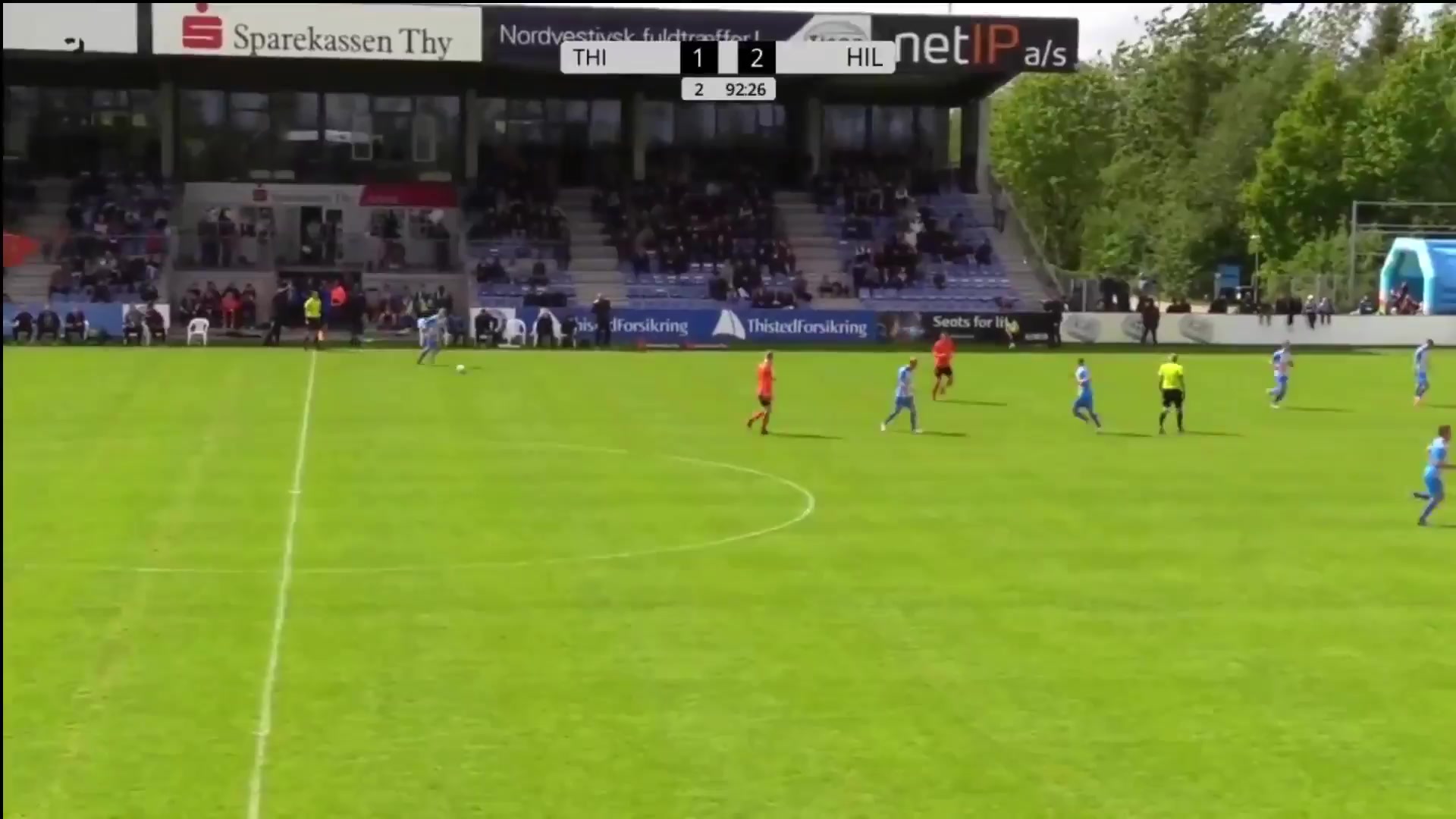 DEN D2 Thisted FC Vs Hillerod Fodbold  Goal in 94 min, Score 1:3