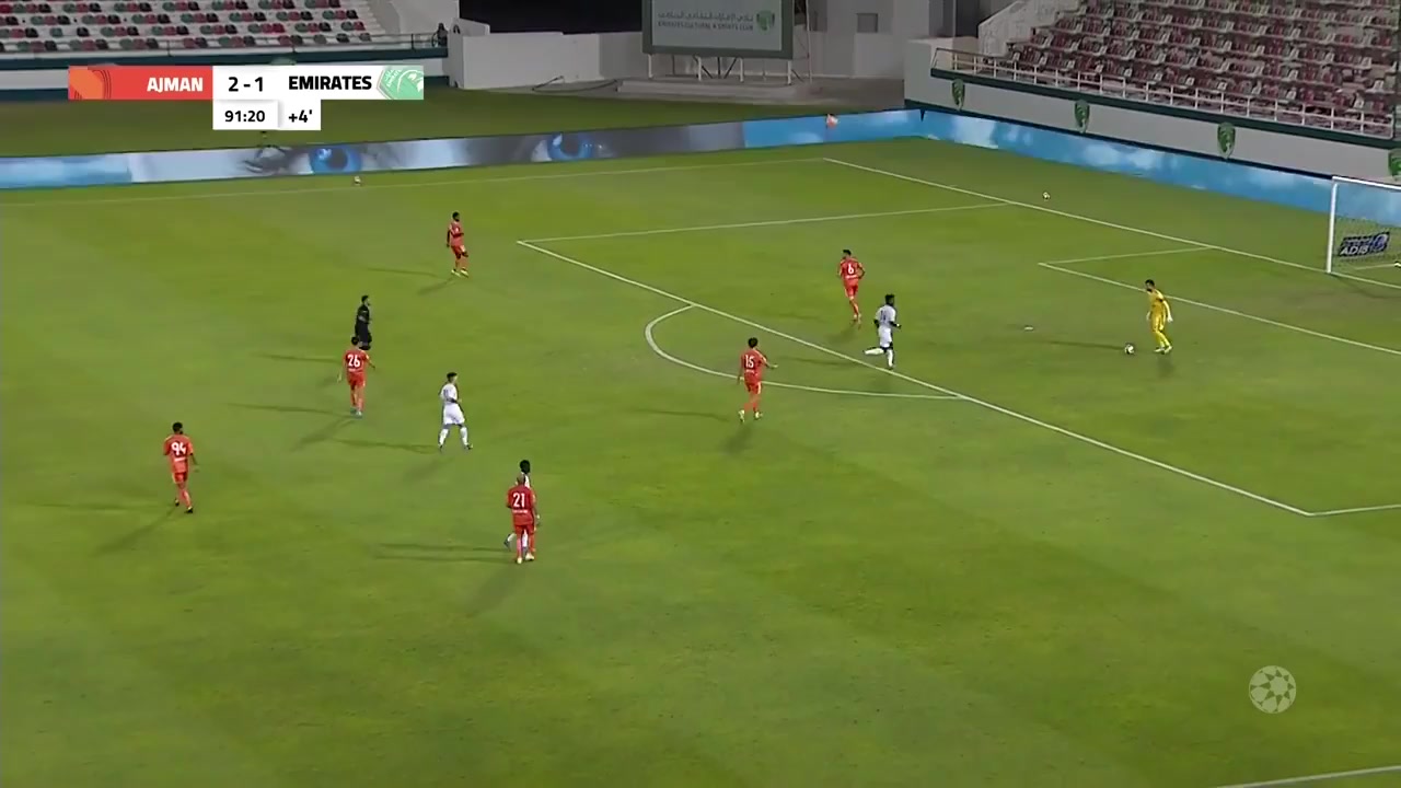 UAE LP Emirates Club Vs Ajman  Goal in 92 min, Score 1:3