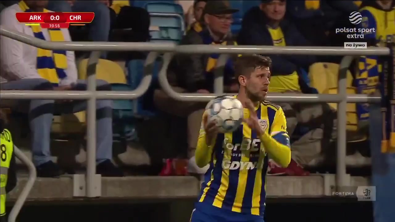 POL D1 Arka Gdynia Vs Chrobry Glogow  Goal in 41 min, Score 0:1