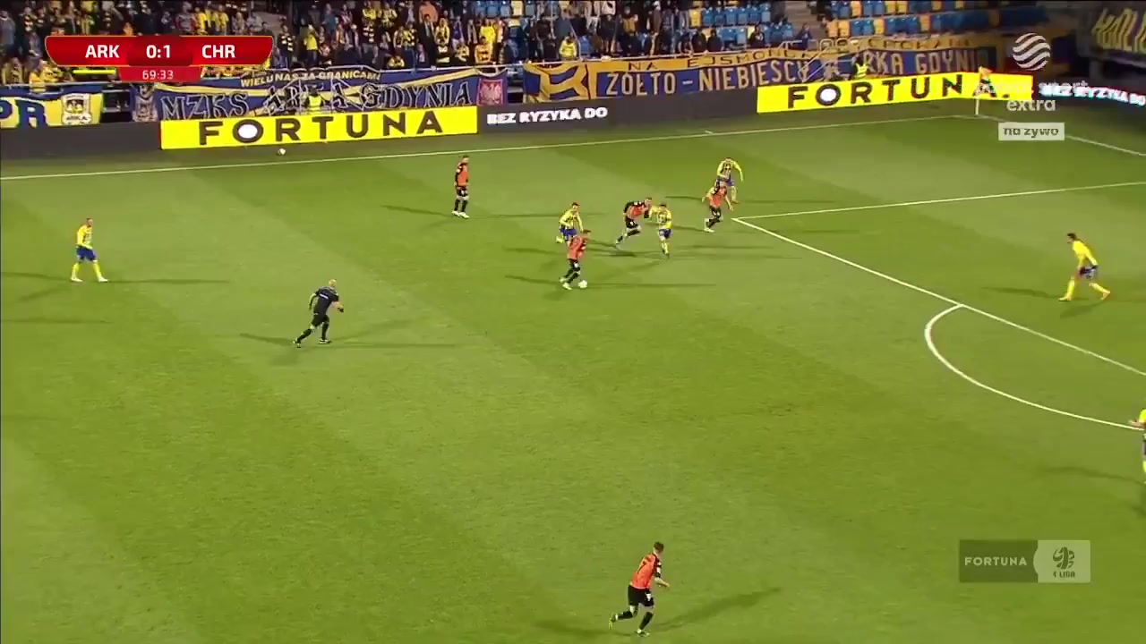 POL D1 Arka Gdynia Vs Chrobry Glogow  Goal in 72 min, Score 0:2