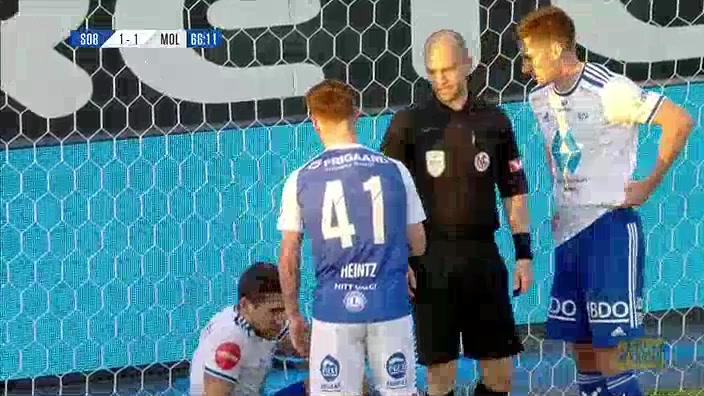 NOR D1 Sarpsborg 08 Vs Molde 67 ทำประตู  ประตู, ทำคะแนน 1:1