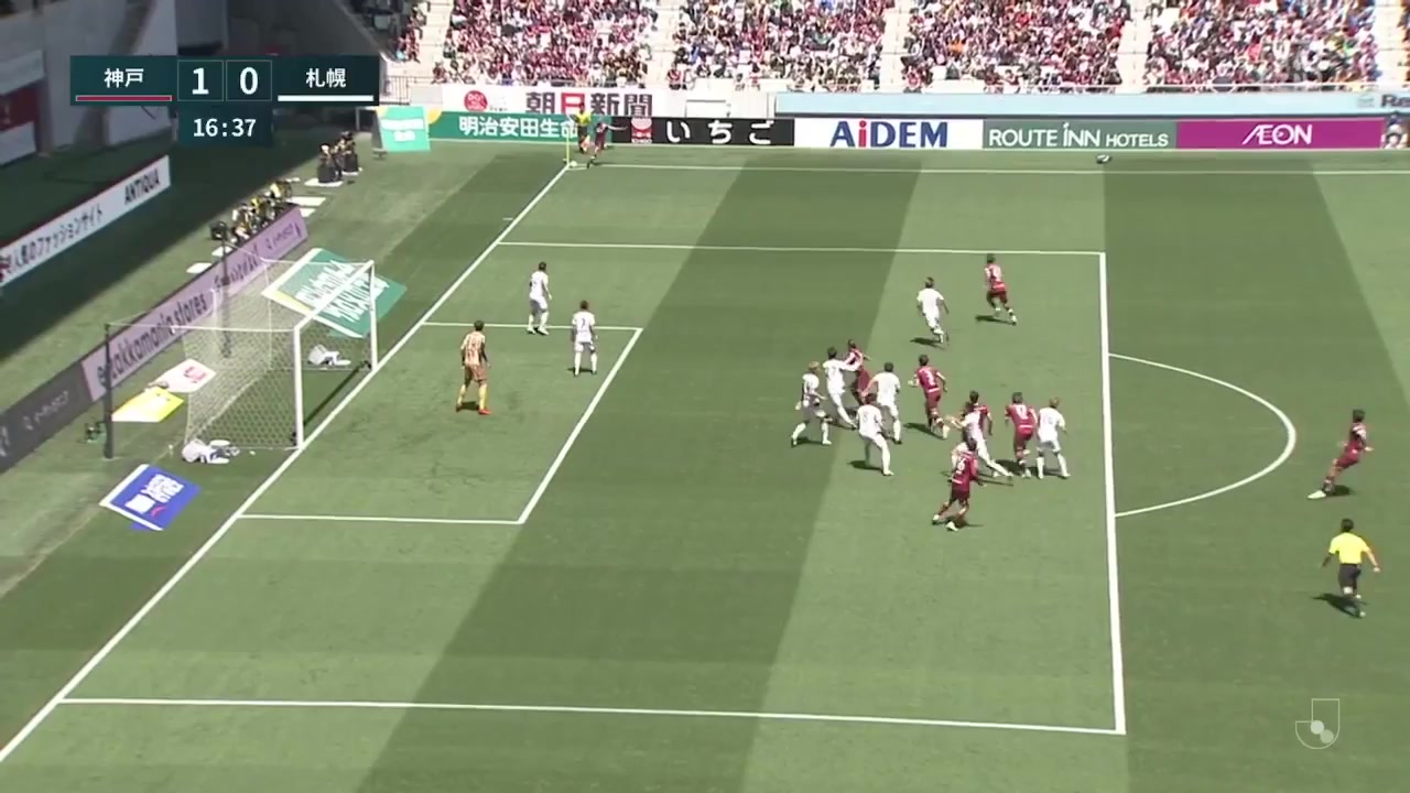 JPN D1 Vissel Kobe Vs Consadole Sapporo Tetsushi Yamakawa Goal in 16 min, Score 1:0