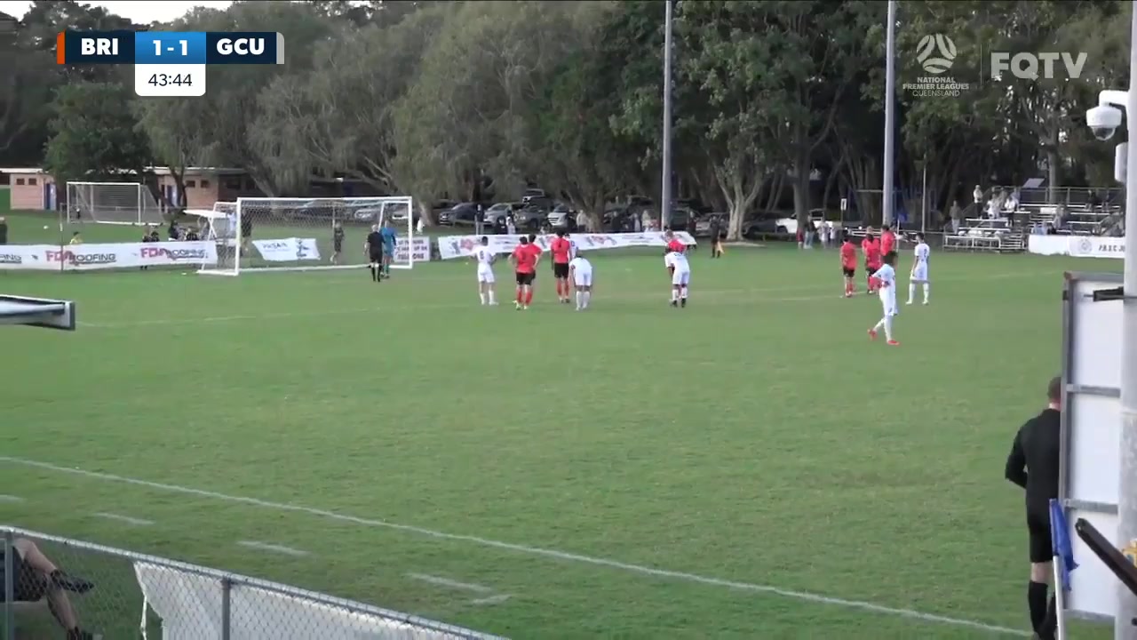 AUS QSL Brisbane Roar (Youth) Vs Gold Coast United Smith Goal in 44 min, Score 1:2