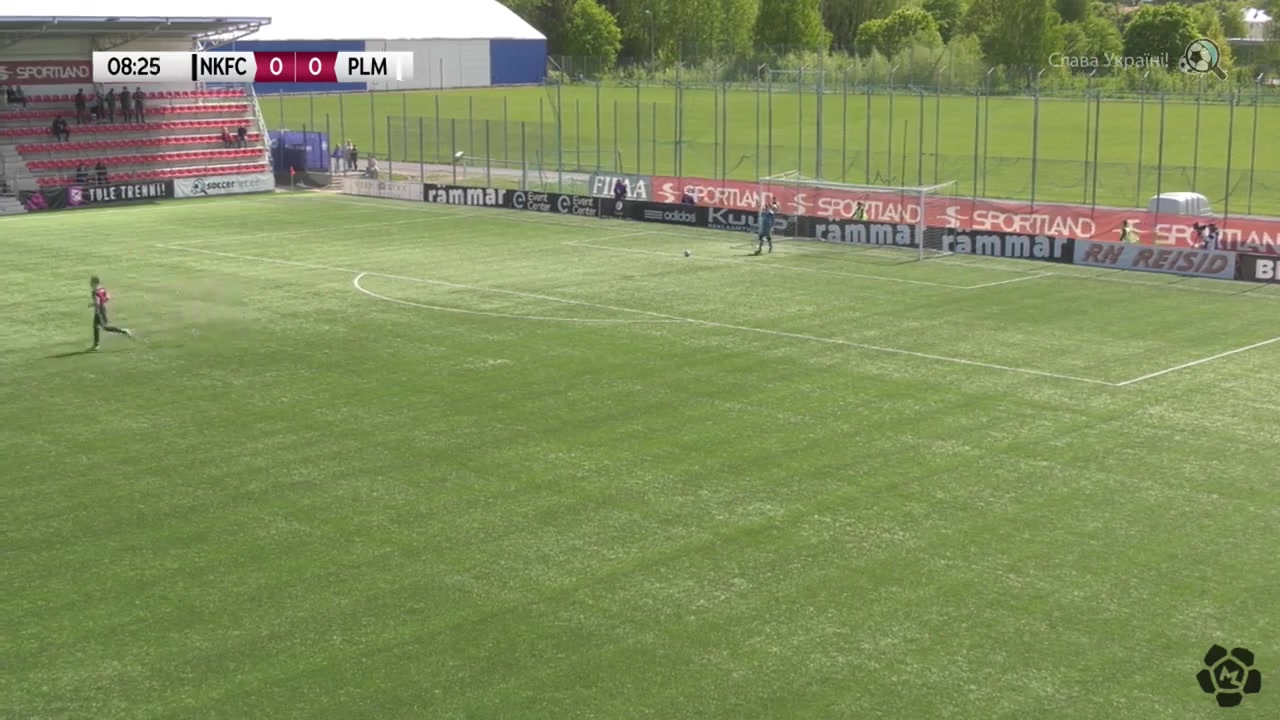 EST D1 Nomme JK Kalju Vs Flora Paide Kaspar Paur Goal in 9 min, Score 1:0