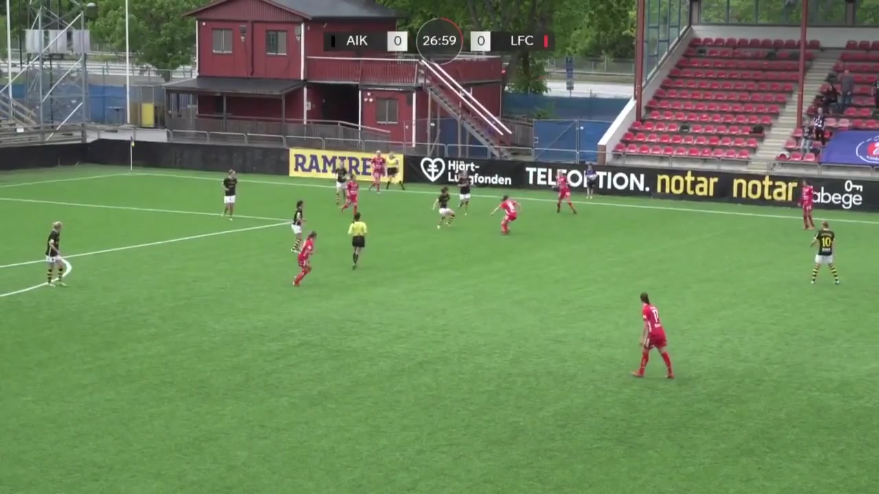 SWE WD1 AIK Solna (w) Vs Linkopings (w) Simonsson Goal in 27 min, Score 0:1