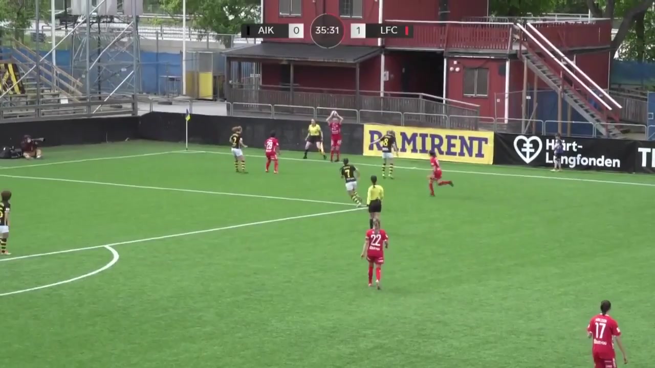 SWE WD1 AIK Solna (w) Vs Linkopings (w) Simonsson Goal in 35 min, Score 0:2