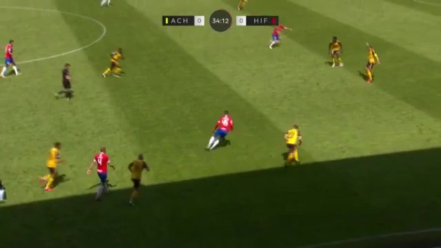 DEN D1 AC Horsens Vs Hvidovre IF Christoffer Boateng Goal in 34 min, Score 0:1