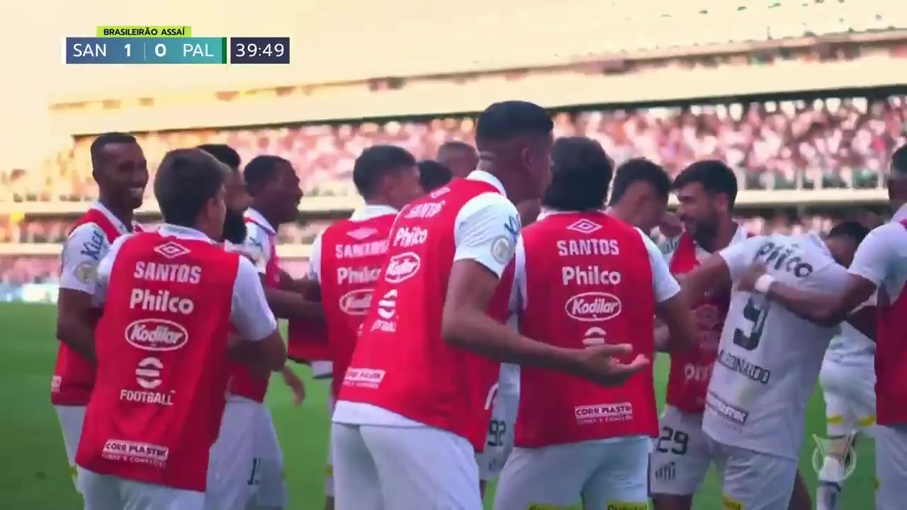 BRA D1 Santos Vs Palmeiras 39 phút Marcos Leonardo Santos AlmeidaVào, ghi bàn 1:0