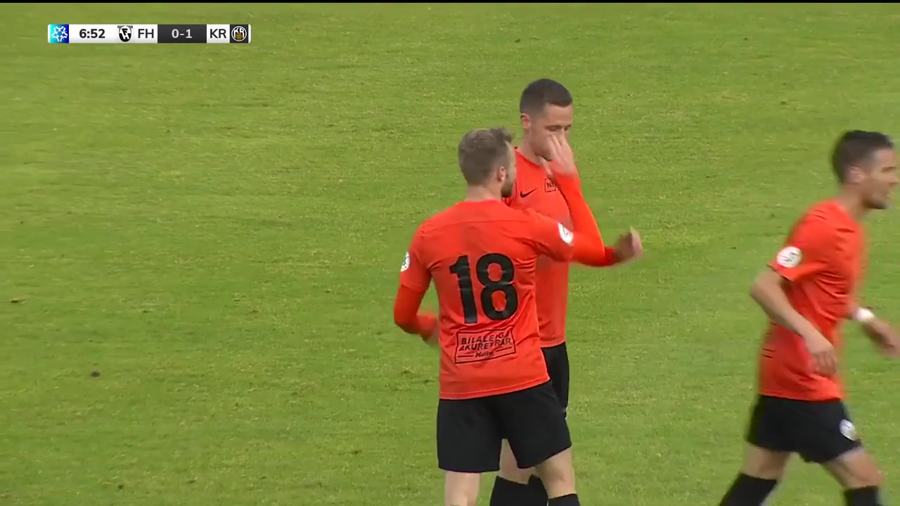 ICE PR Hafnarfjordur Vs KR Reykjavik Kjartan Finnbogason Goal in 6 min, Score 0:1