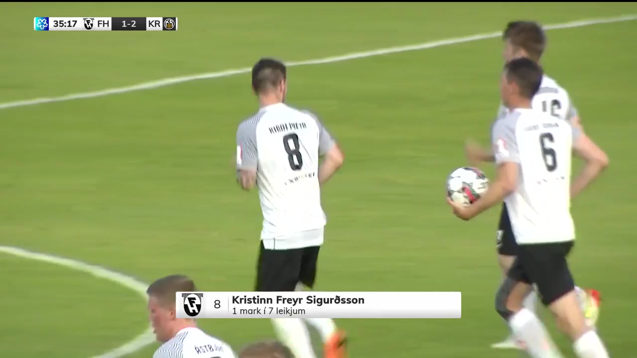 ICE PR Hafnarfjordur Vs KR Reykjavik Kristinn Freyr Sigurdsson Goal in 35 min, Score 1:2