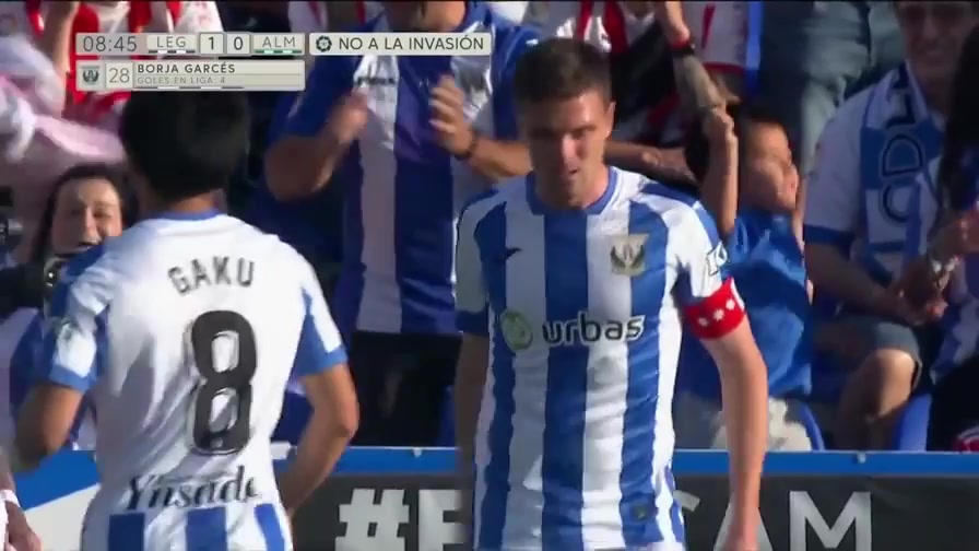 SPA D2 Leganes Vs Almeria Borja Garces Moreno Goal in 9 min, Score 1:0