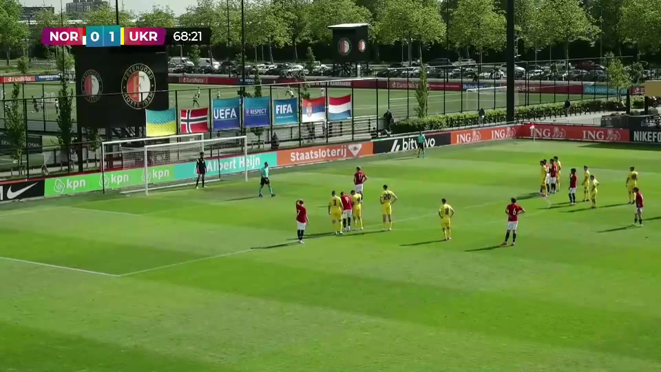 UEFA U19 Norway U19 Vs Ukraine U19 Gulliksen Goal in 70 min, Score 1:1