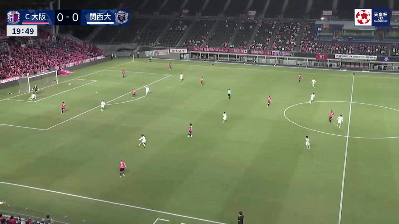 JE Cup Cerezo Osaka Vs Kansai University Mutsuki Kato Goal in 20 min, Score 1:0