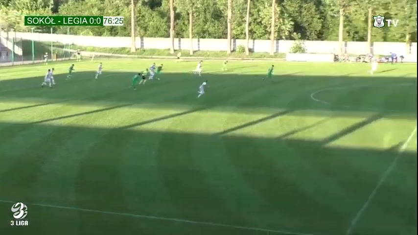 IV liga Sokol Aleksandrow Lodzki Vs Legia Warszawa B Kwiatkowski J. Goal in 78 min, Score 0:1