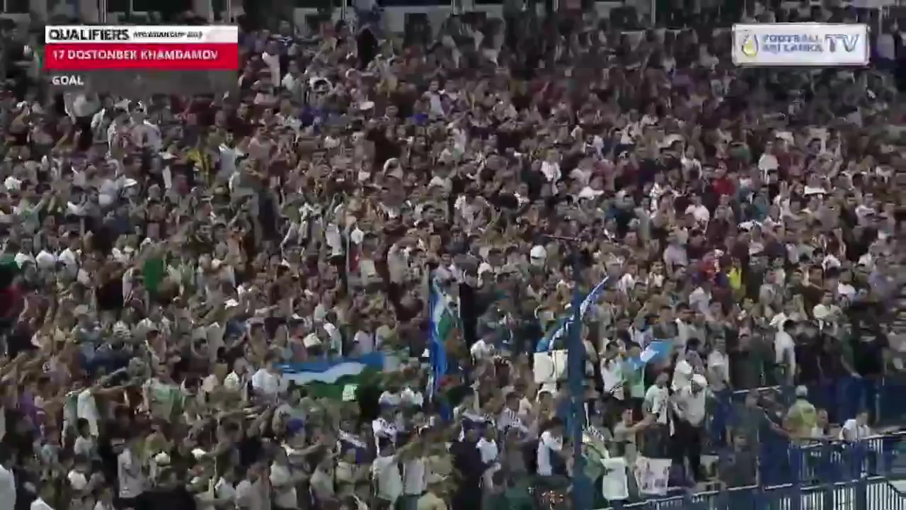 AFC Uzbekistan Vs Sri Lanka Dostonbek Khamdamov Goal in 48 min, Score 2:0