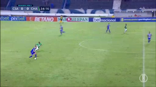 BRA D2 Centro Sportivo Alagoano Vs Chapecoense SC Rodrigo Rodrigues Goal in 34 min, Score 1:0