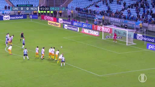 BRA D2 Gremio (RS) Vs Gremio Novorizontin Diego de Souza Andrade Goal in 45+ min, Score 1:0