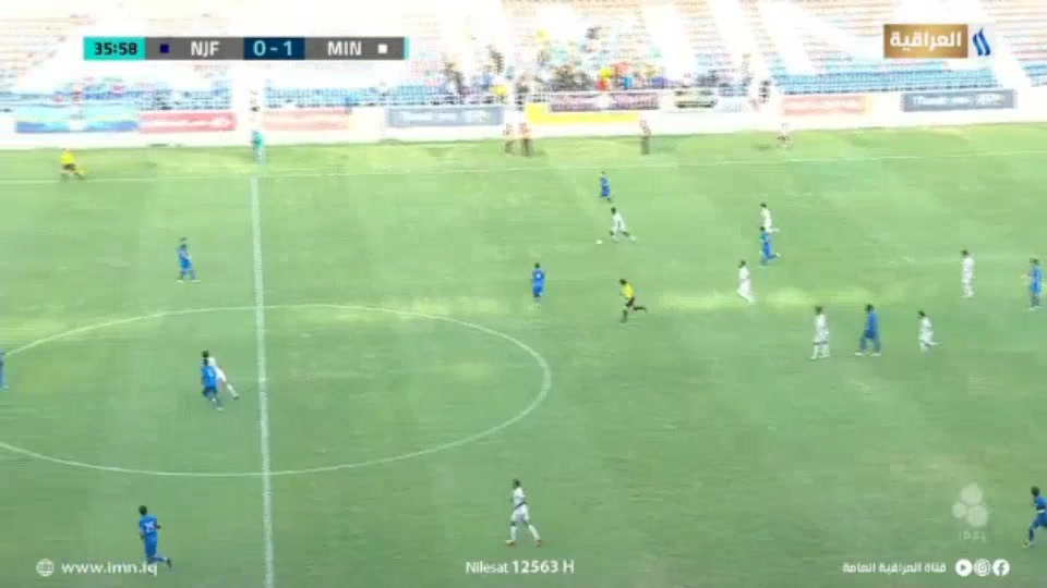 IRQ D1 AL Najaf Vs AL Minaa Ernest Anang Goal in 37 min, Score 1:1