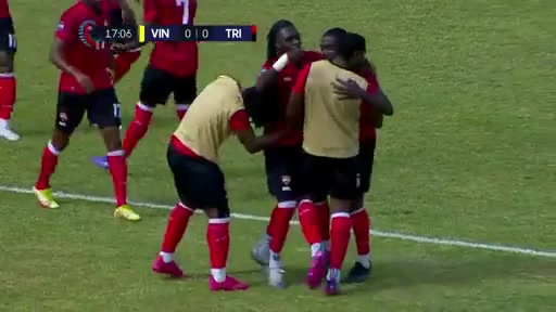 CONCACAF NL St. Vincent   Grenadines Vs Trinidad   Tobago Neveal Hackshaw Goal in 16 min, Score 0:1