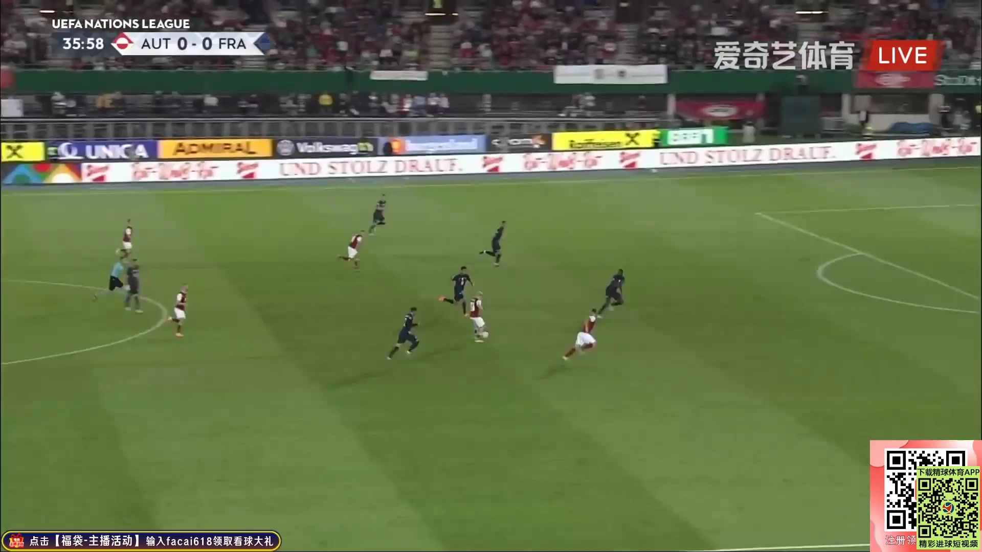 1864 Austria Vs France 36 skor gol Andreas Weimann, skor 1:0