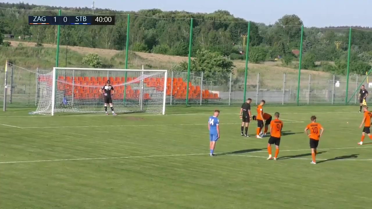 IV liga Zaglebie Lubin B Vs Stal Brzeg Zając Goal in 40 min, Score 2:0