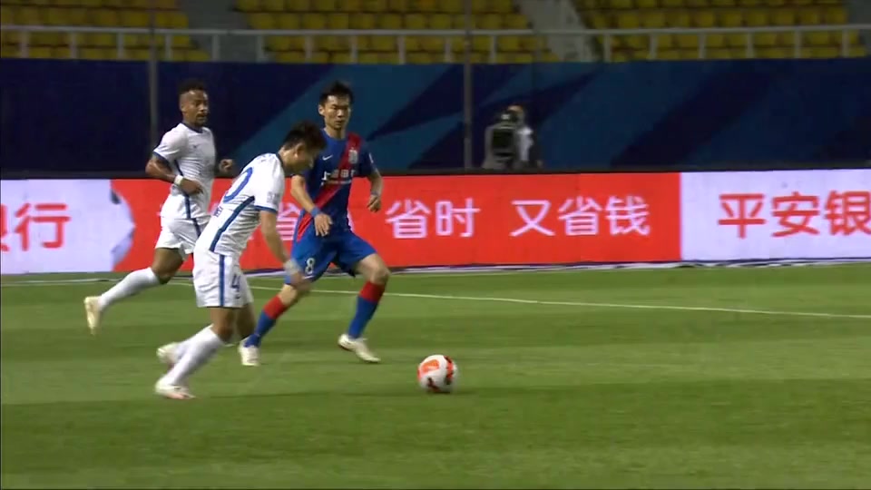 CHA CSL Shanghai Shenhua Vs Wuhan Three Towns 8 ทำประตู Xie PengFei ประตู, ทำคะแนน 0:1