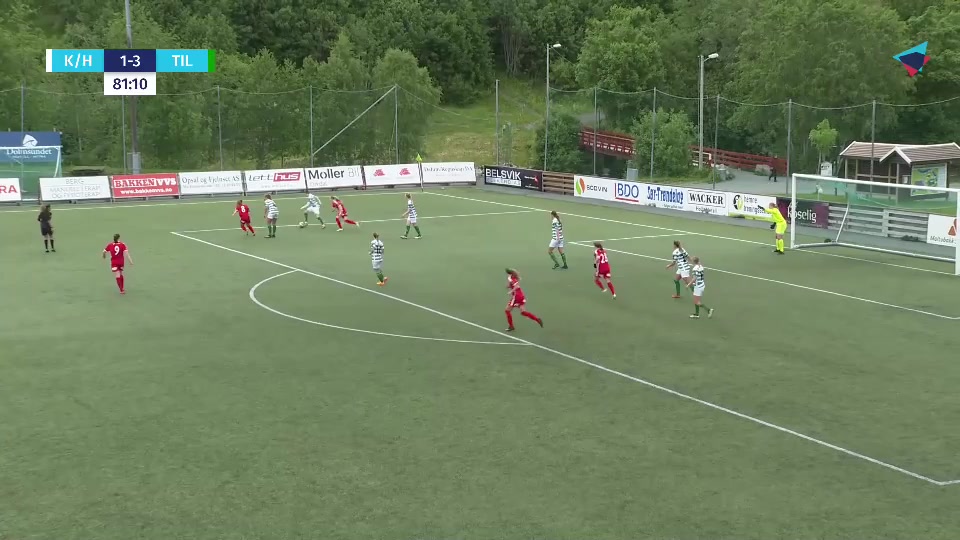 NOR D1（W） KIL/Hemne (w) Vs Tromso (w) Mali Motrøen Trøan Goal in 82 min, Score 1:4