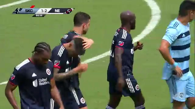 MLS FC Kansas City Vs New England Revolution Ema Boateng Goal in 86 min, Score 1:2