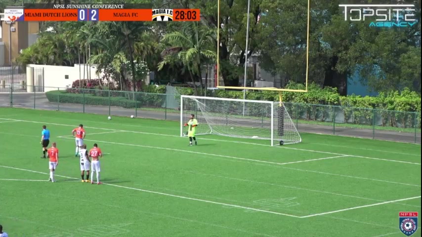 APSL Miami Dutch Lions FC Vs Magia Futbol Academy  Goal in 27 min, Score 1:2