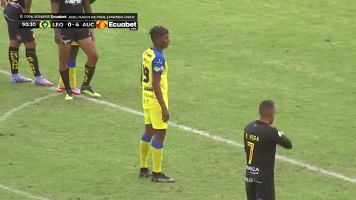 ECU CUP Club Leones del Norte Vs Sociedad Deportiva Aucas Jaime ortiz Goal in 91 min, Score 1:4