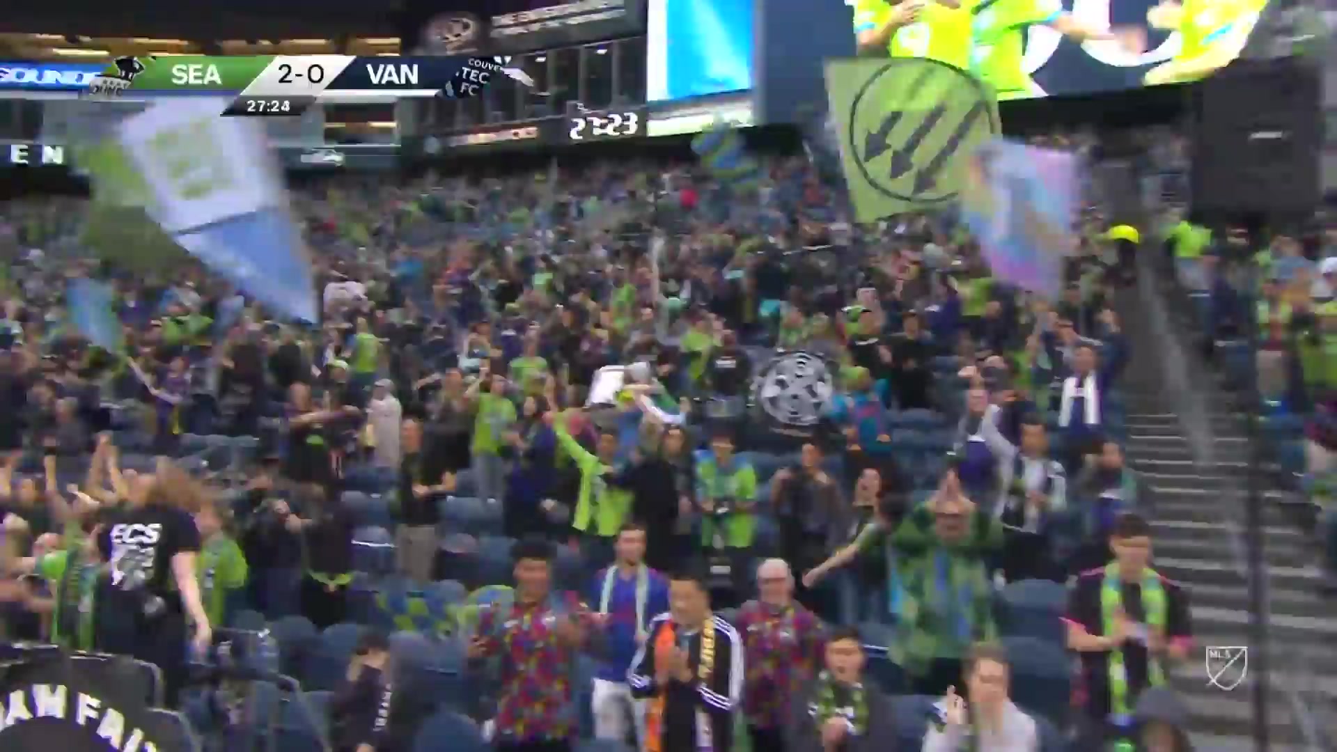 MLS Seattle Sounders Vs Vancouver Whitecaps 26 ทำประตู Raul Ruidiaz ประตู, ทำคะแนน 2:0