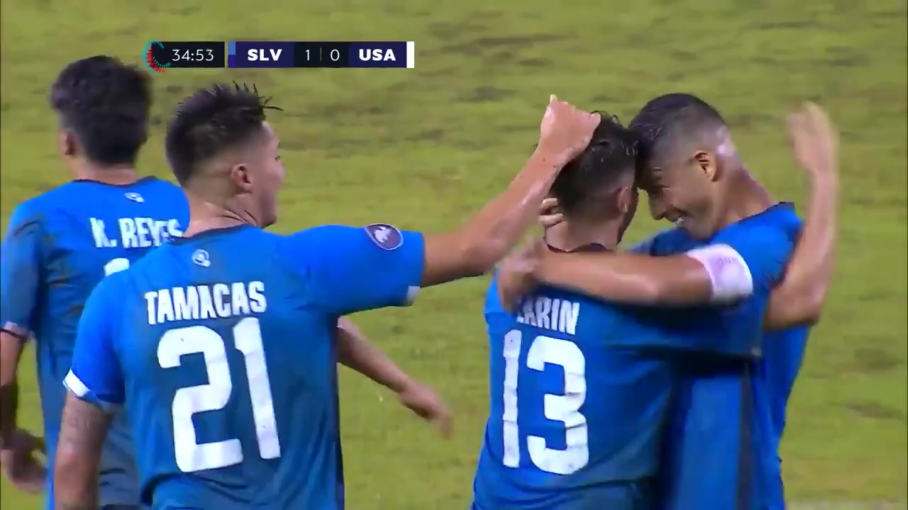 CONCACAF NL El Salvador Vs USA Larin A. Goal in 33 min, Score 1:0